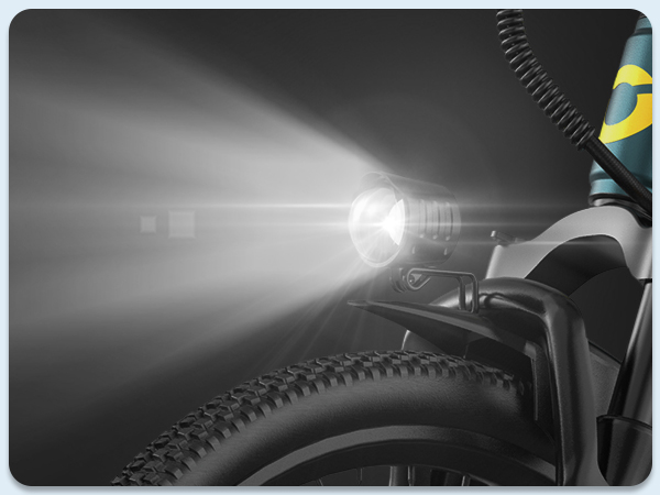 Aairsk GT300 24-inch e-bike front headlight