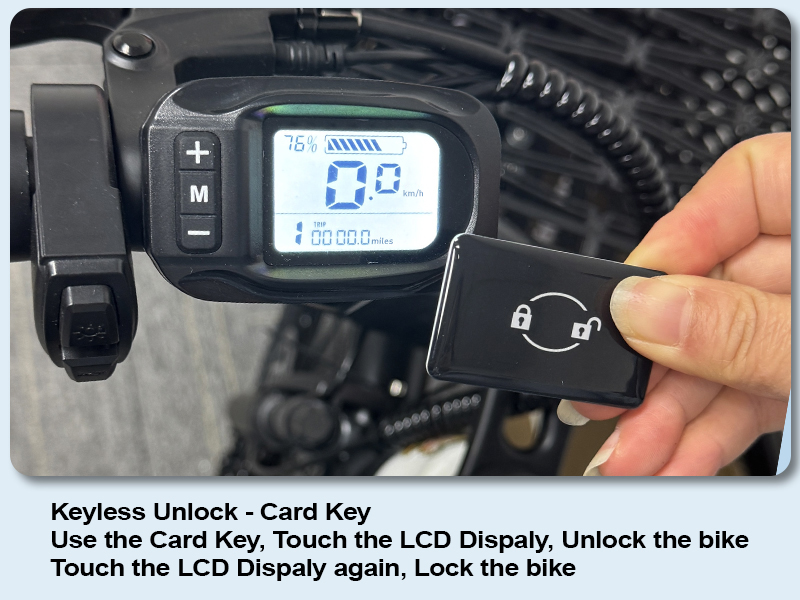 Aairsk GT300 24-inch e-bike NFC card unlock and LCD display