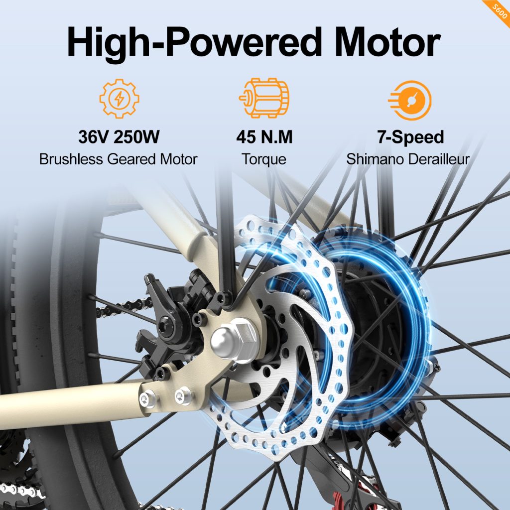 Aairsk S600 250W rear hub motor