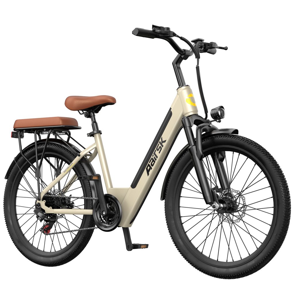 Aairsk S600 city e-bike front angle view