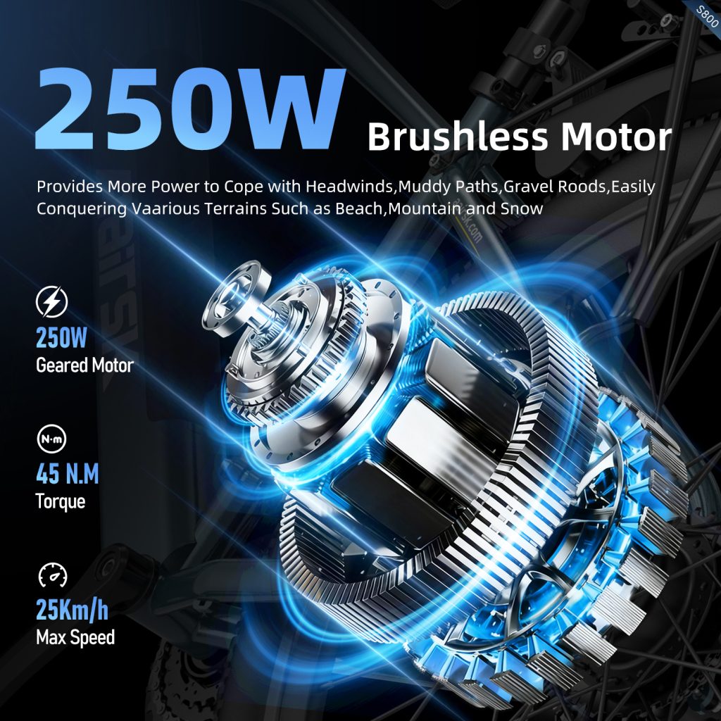 Aairsk S800 250W motor feature