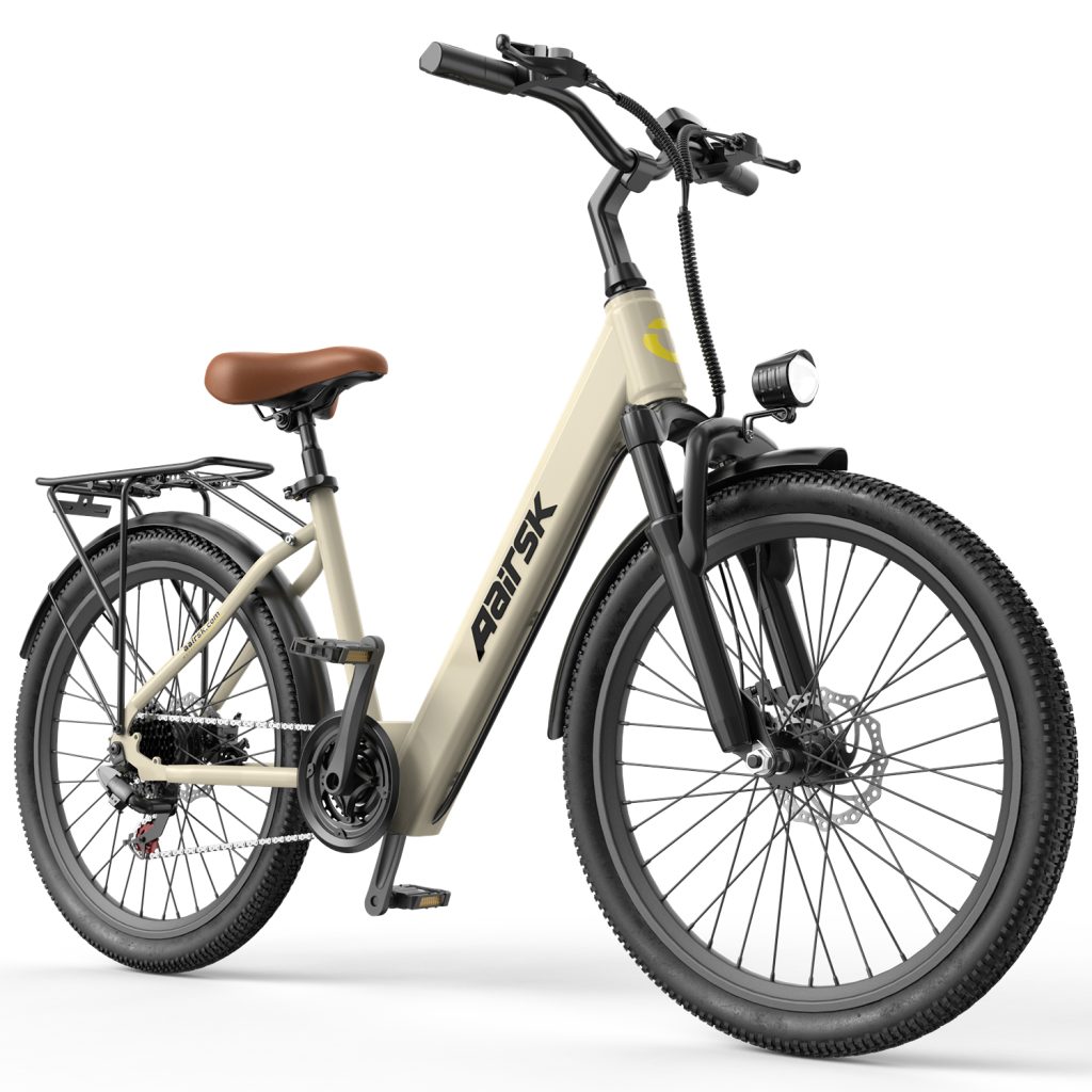 Aairsk SU7 step-through e-bike angled view