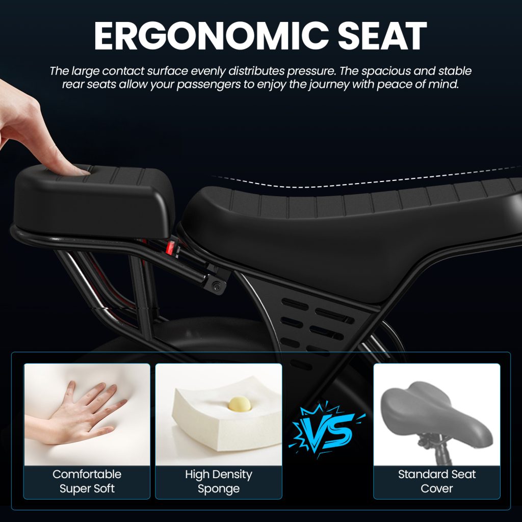 Aairsk X5 long saddle and rear passenger seat